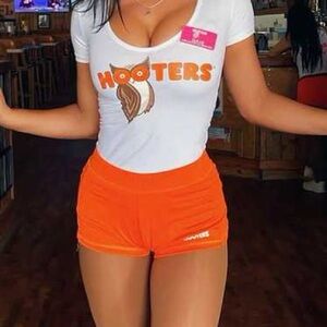 Hooters Orange Super Cheeky Shorts